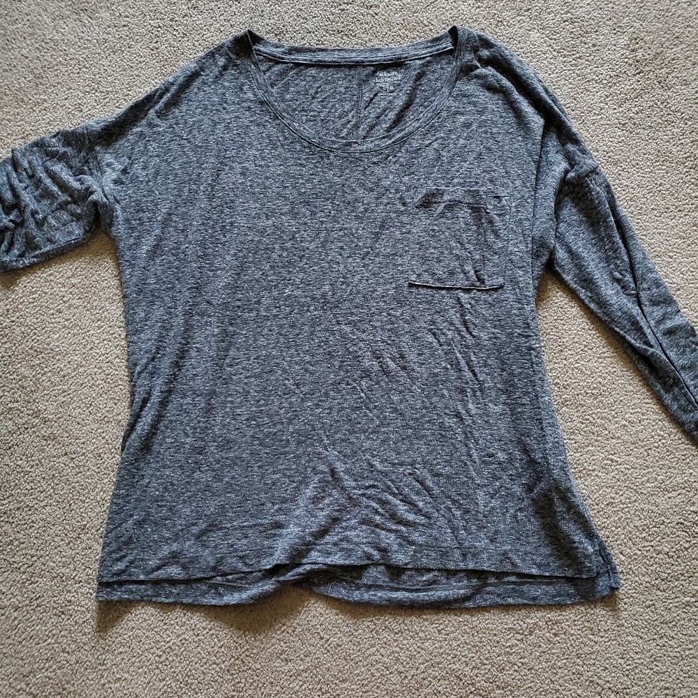Old Navy- Boyfriend Style Long Sleeve Gray Women's Large